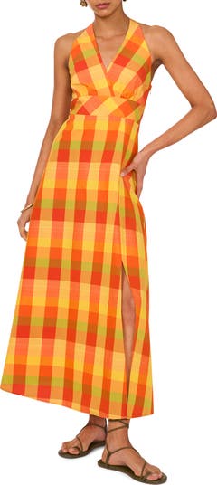 1.STATE Check Halter Maxi Dress | Nordstrom 1.STATE Check Halter Maxi Dress | Nordstrom