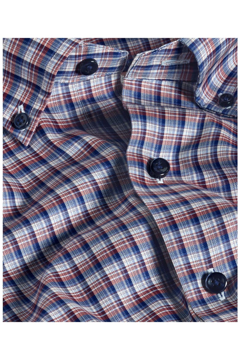 Check Sport Shirt, Alternate, color, NAVY/ SPICE