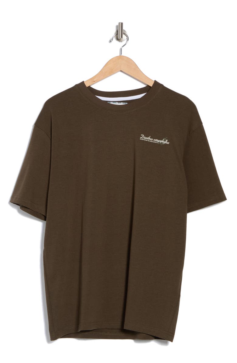 DENIM AND FLOWER Olive Graphic T-Shirt, Alternate, color, Olive