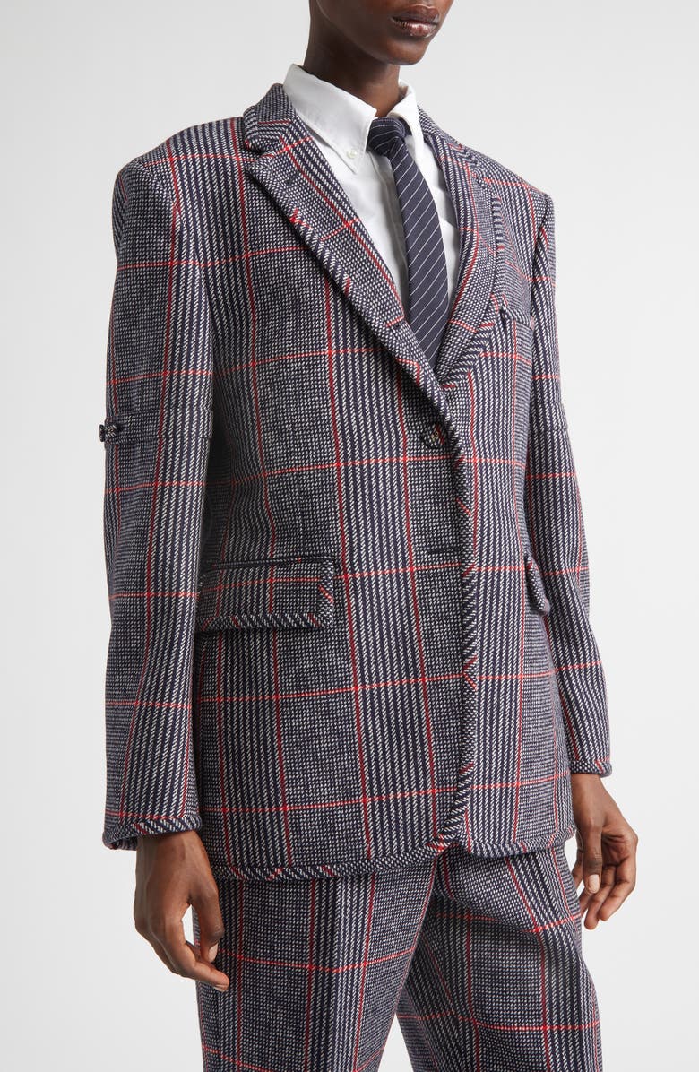 Thom Browne Oversize Hunting Tweed Sport Coat, Alternate, color, 960 Check Hunting Tweed