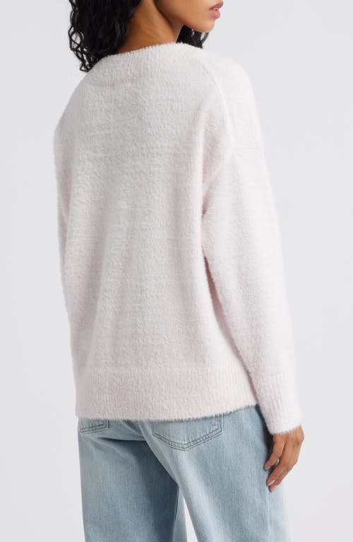 Bp. Fuzzy V-neck Sweater In Pink