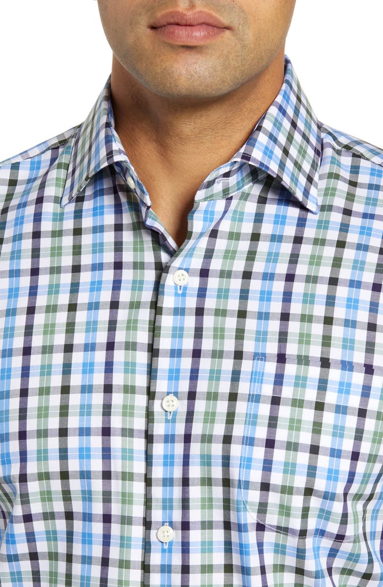 Peter Millar Ocracoke Check Button-Up Shirt, Alternate, color, 