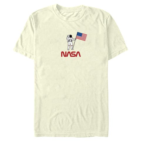 Men's Astronaut Flag Logo Short Sleeve Graphic T-shirt