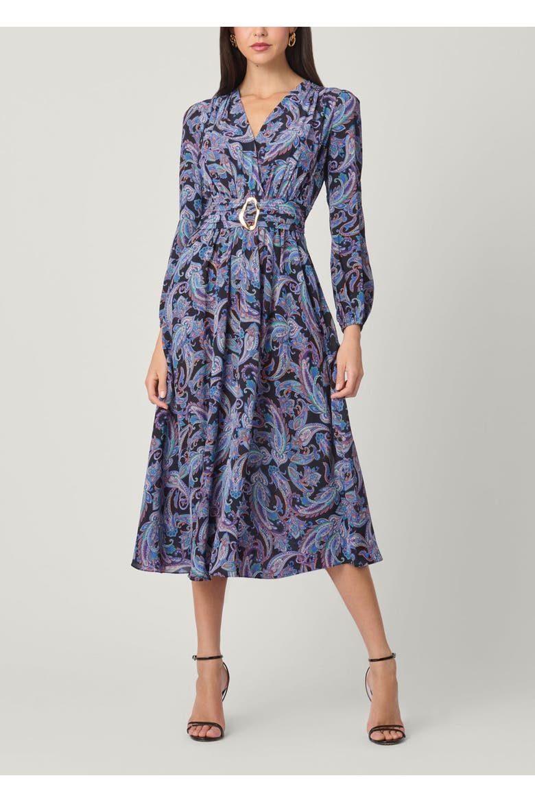 Kendall Chateau Paisley Dress, Main, color, Violet Multi