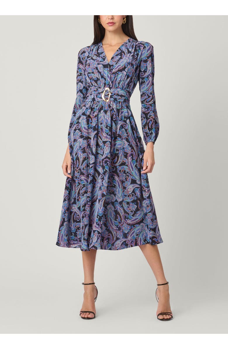 Shoshanna Kendall Chateau Paisley Dress, Main, color, Violet Multi