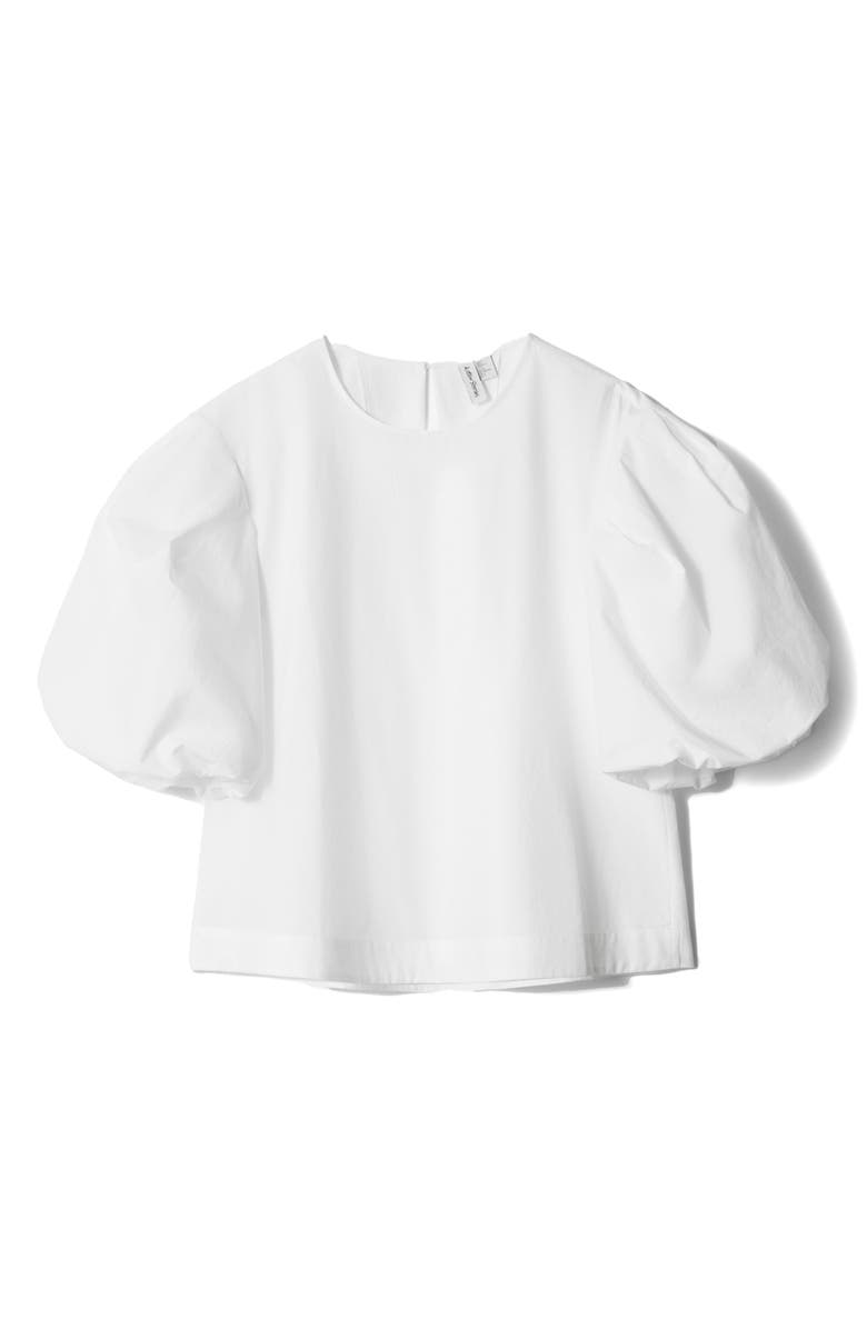 & Other Stories Puff Sleeve Cotton Top, Alternate, color, White Light