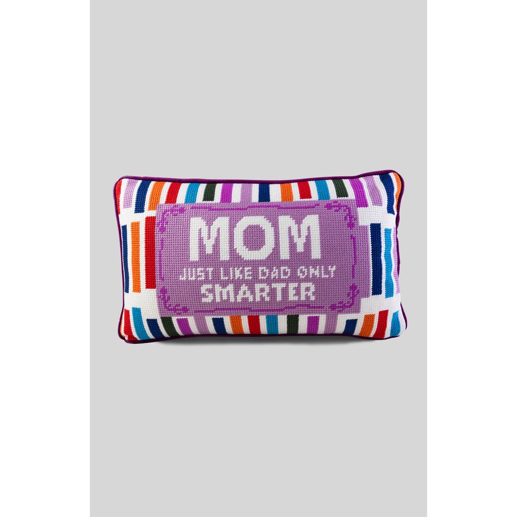 Furbish Mom Rules Needlepoint Pillow In Multi