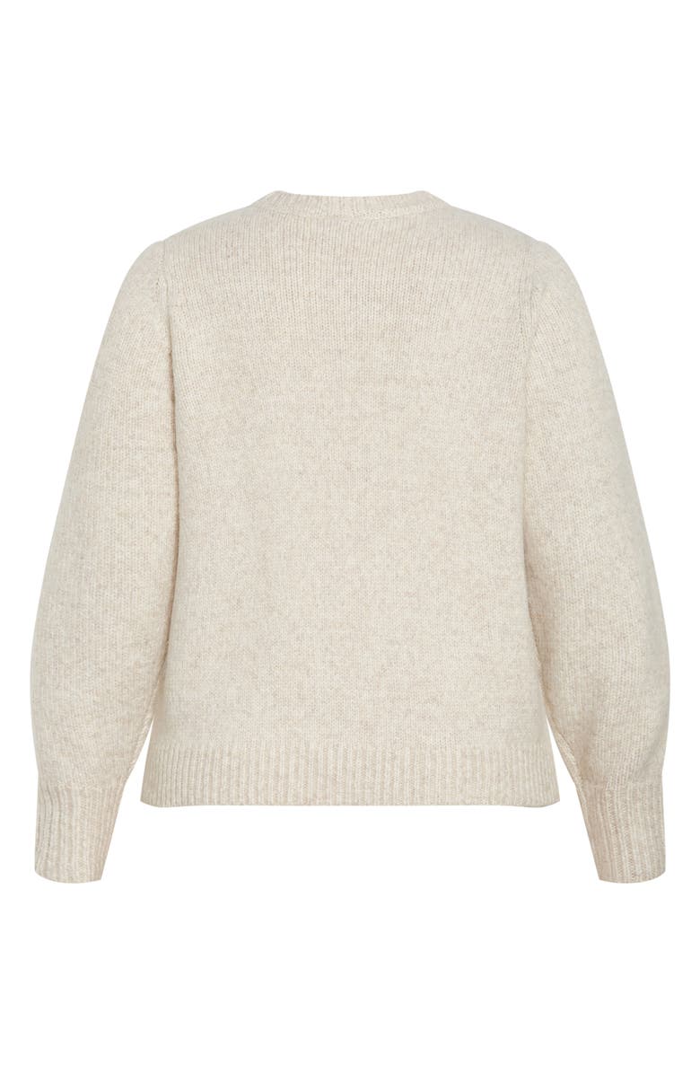 City Chic Salem Cutout Sweater, Alternate, color, Cream