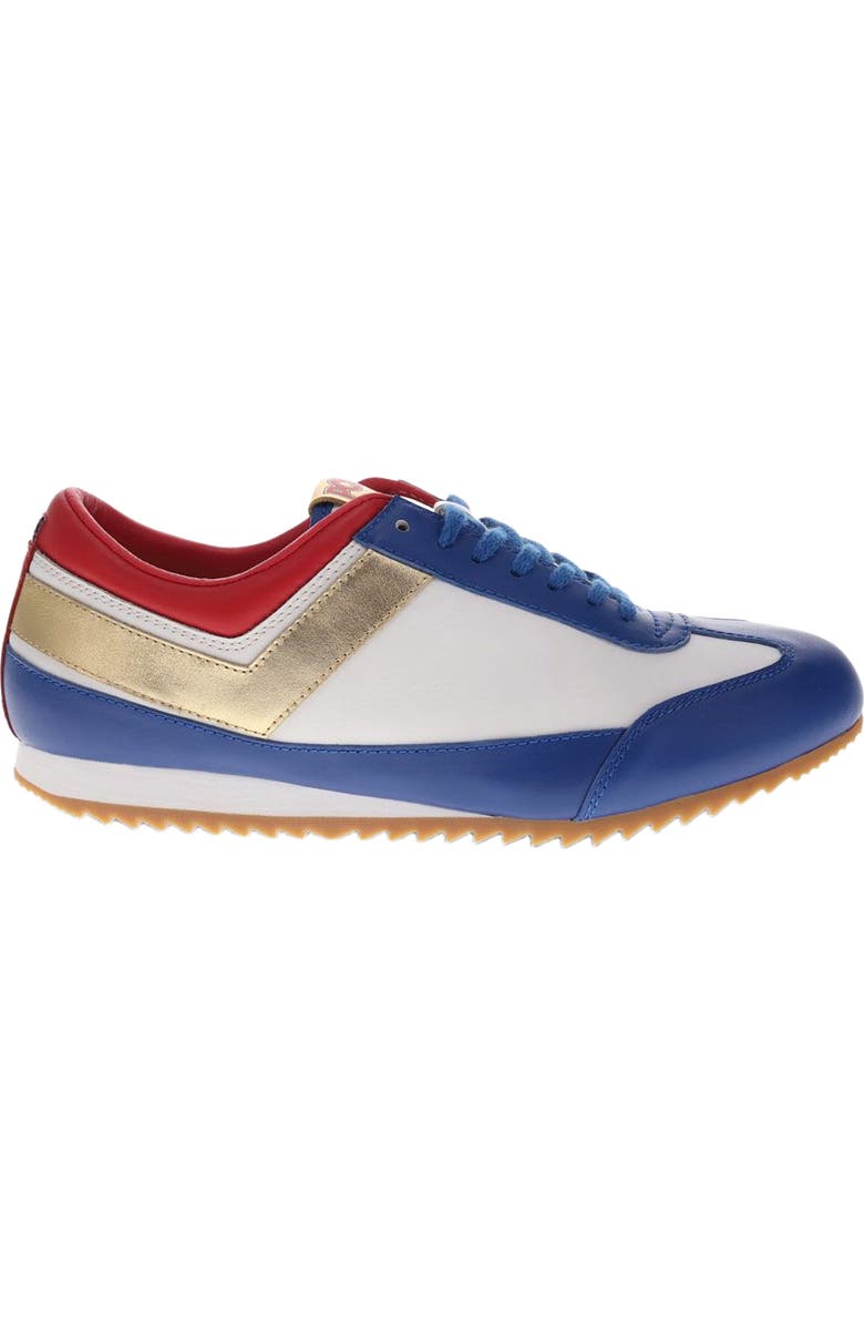 PONY Racer Lux Sneakers, Alternate, color, White/Blue/Red