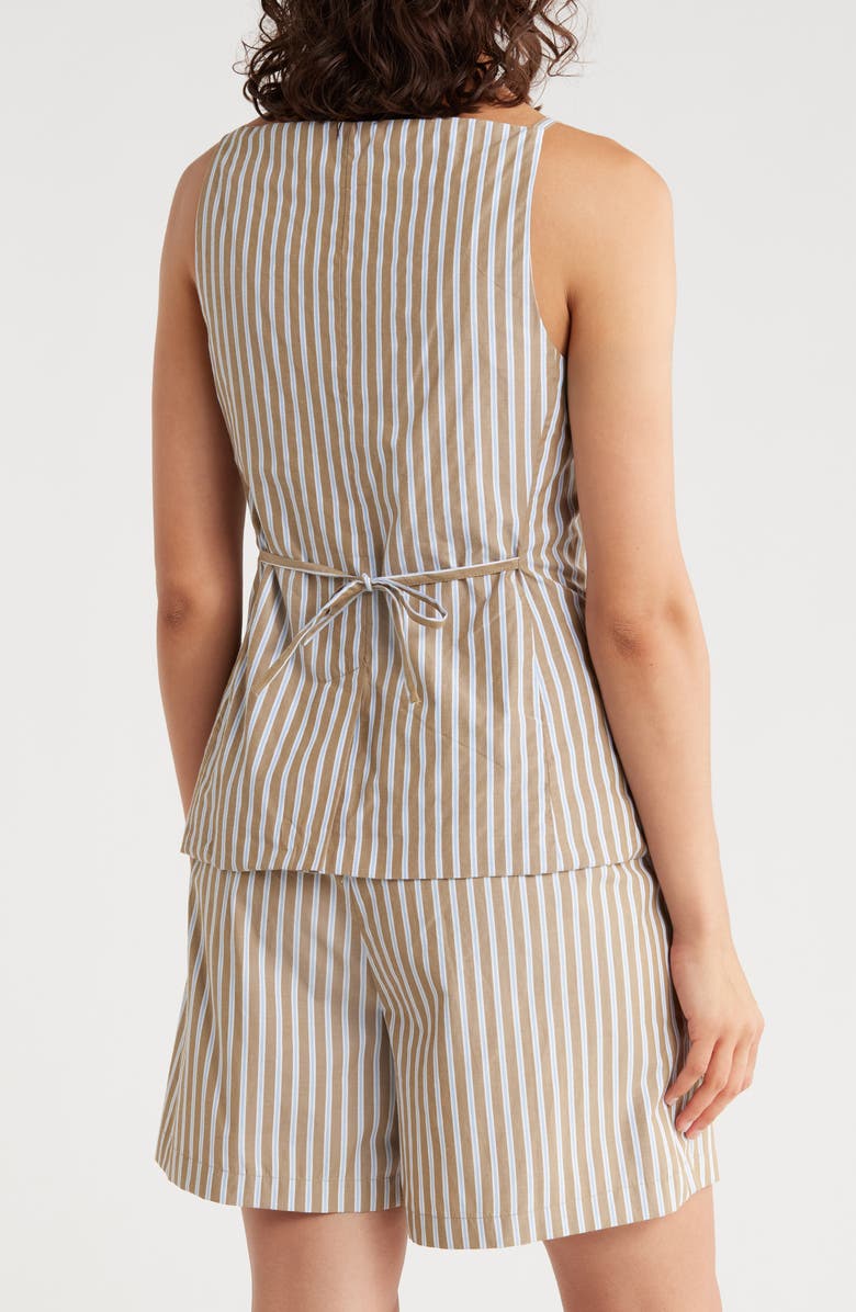 Scotch & Soda Stripe Spaghetti Strap Vest, Alternate, color, Martini Olive