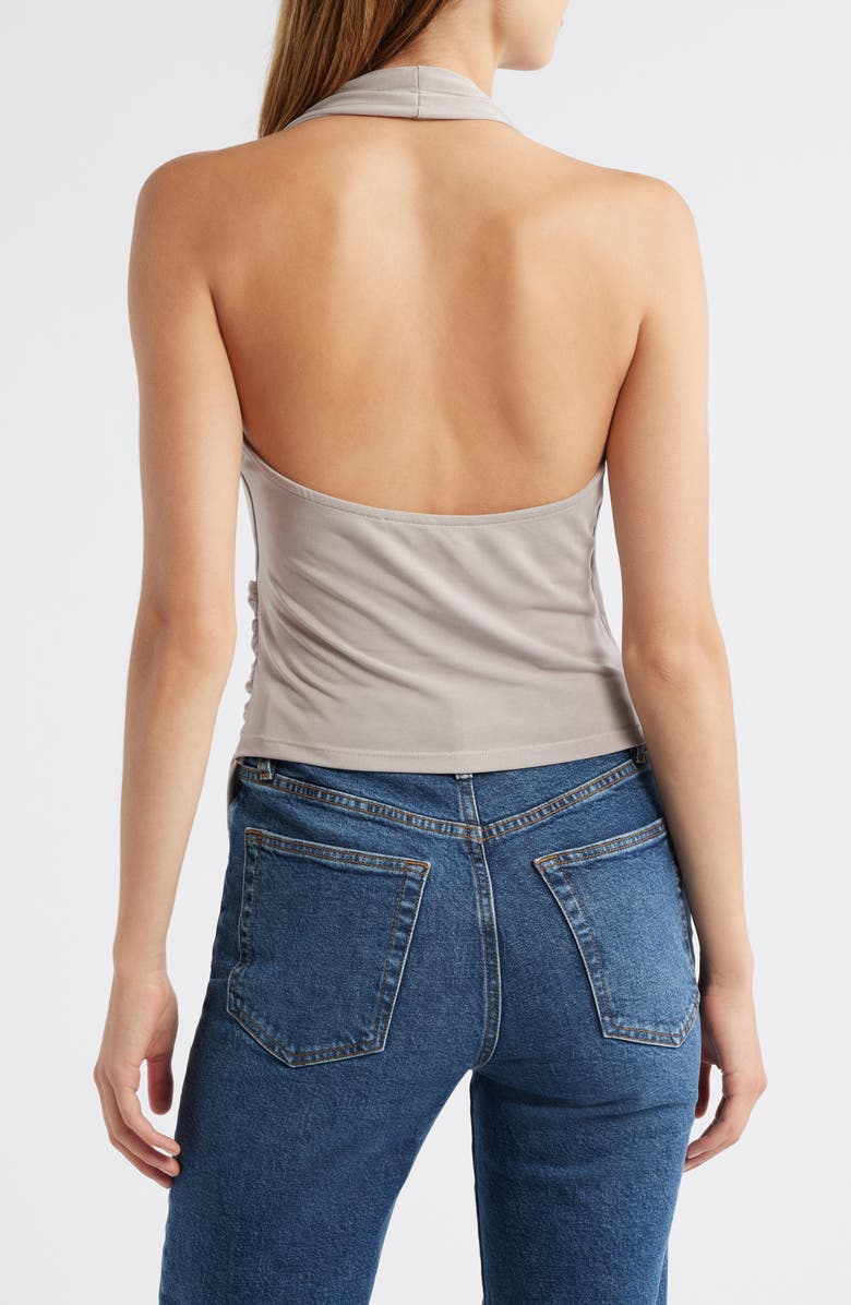 MANGO Toucan Wrap Halter Top, Alternate, color,