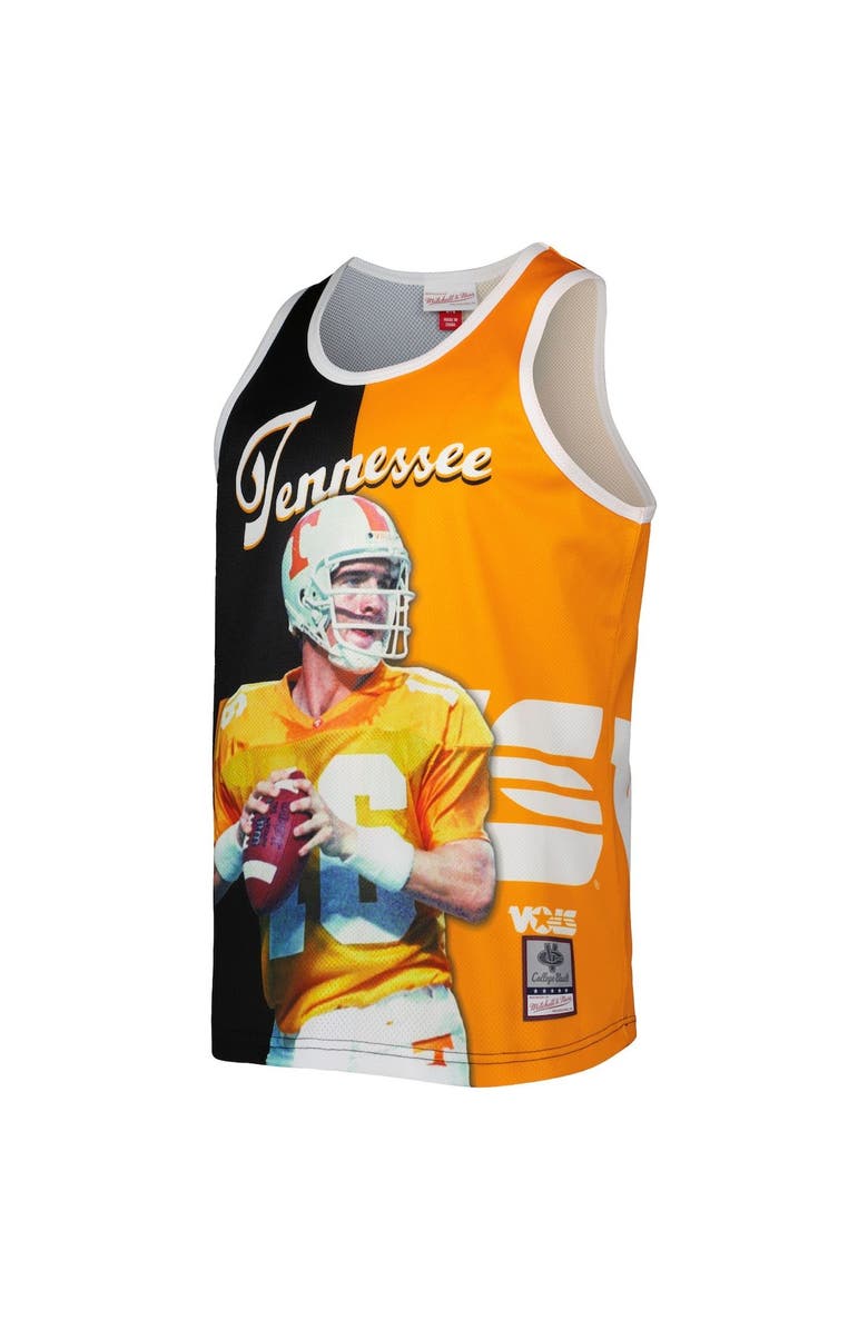 Mitchell & Ness Men's Mitchell & Ness Peyton Manning Black/Tennessee Orange Tennessee Volunteers Sublimated Player Tank Top, Alternate, color,