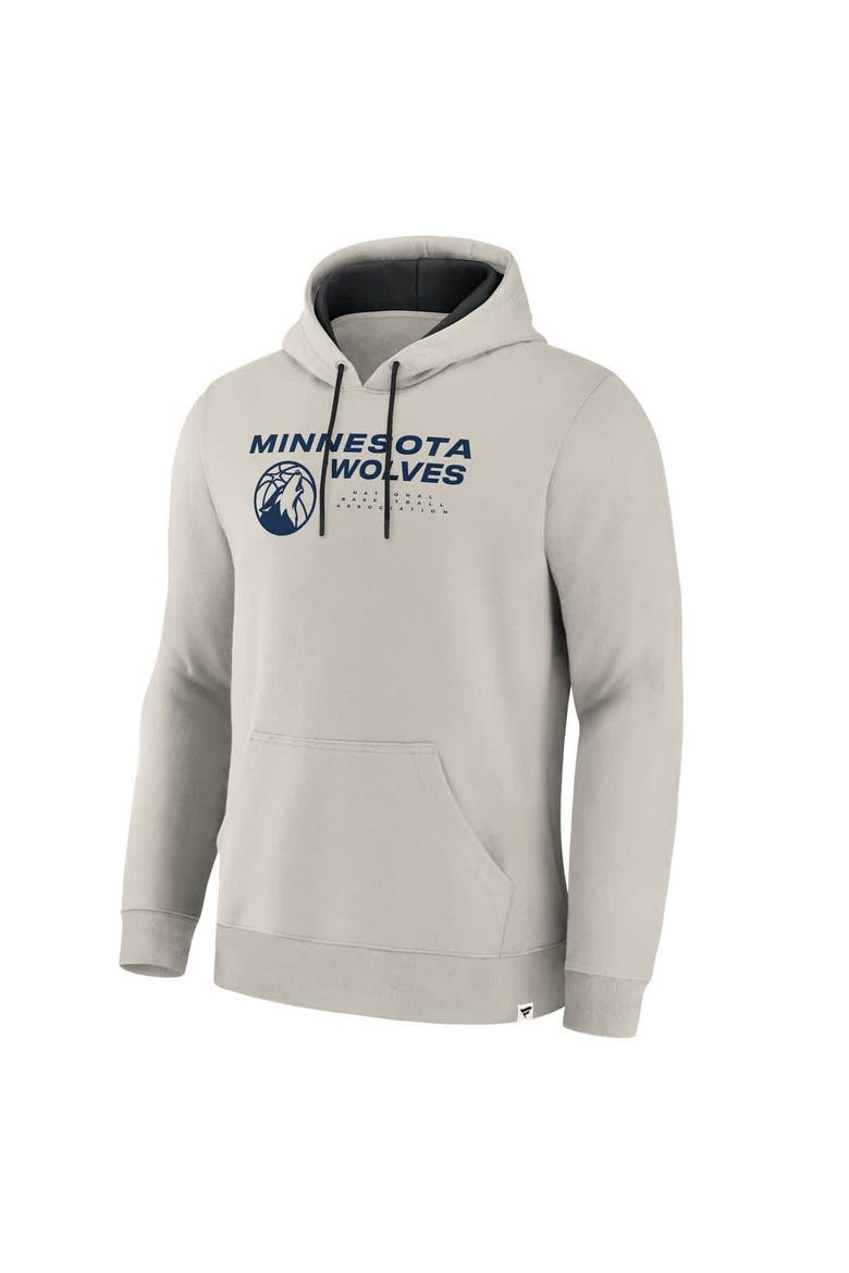 Men's Fanatics Off White Minnesota Timberwolves Crossover Collection Blocked Shot Premium Pullover Hoodie, Alternate, color, Cream