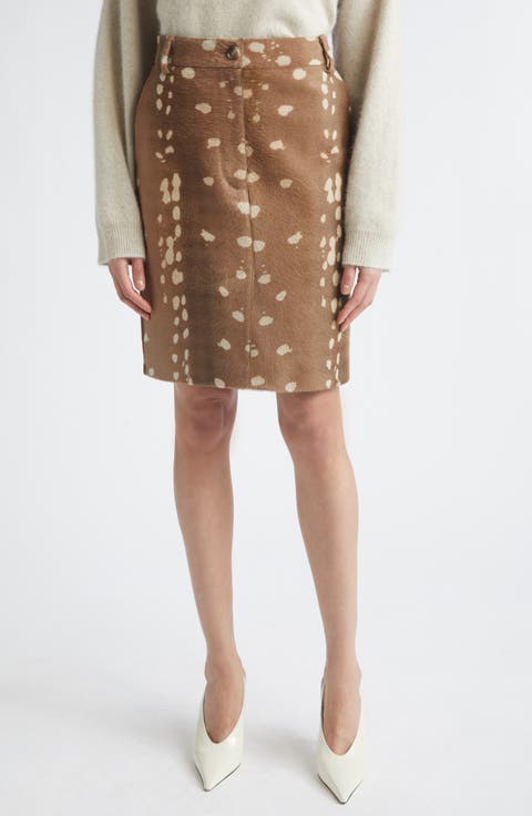Mica Genuine Calf Hair Skirt