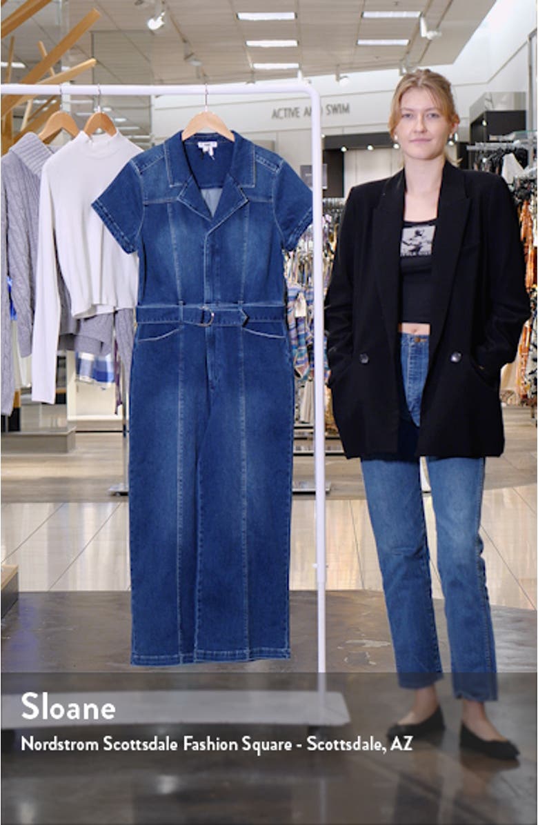 Anessa Belted Denim Jumpsuit, sales video thumbnail