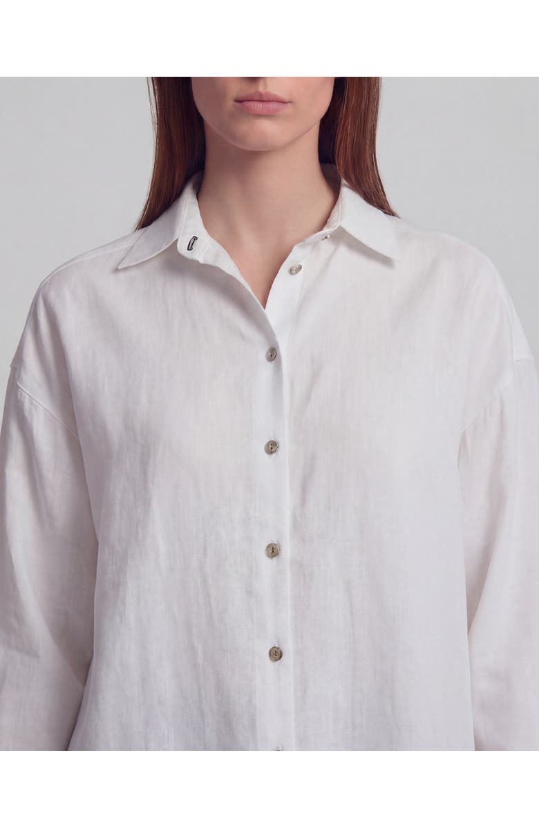 Lords of Harlech Womens Long Sleeve Linen Shirt, Alternate, color, White