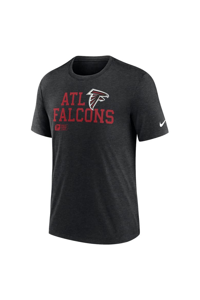 Men's Nike Black Atlanta Falcons Overlap Lockup Tri-Blend T-Shirt, Alternate, color, Black