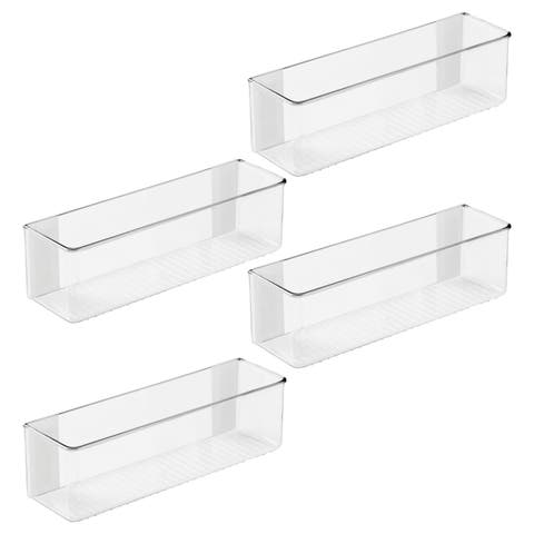 Adhesive Organizer Bin for Kitchen - Set of 4 - Clear