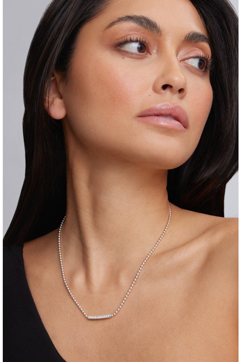 Caviar Spark Diamond Pendant Necklace, Alternate, color, SILVER/ DIAMOND
