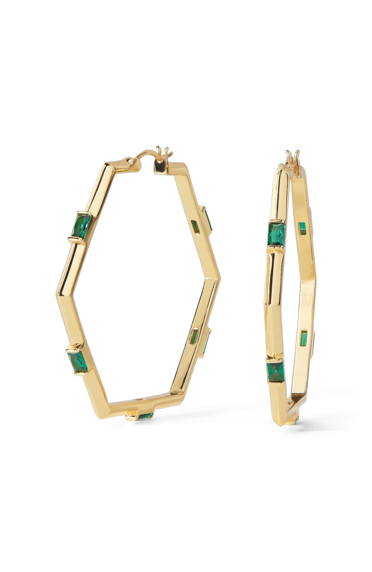 selected Gold/Emerald CZ