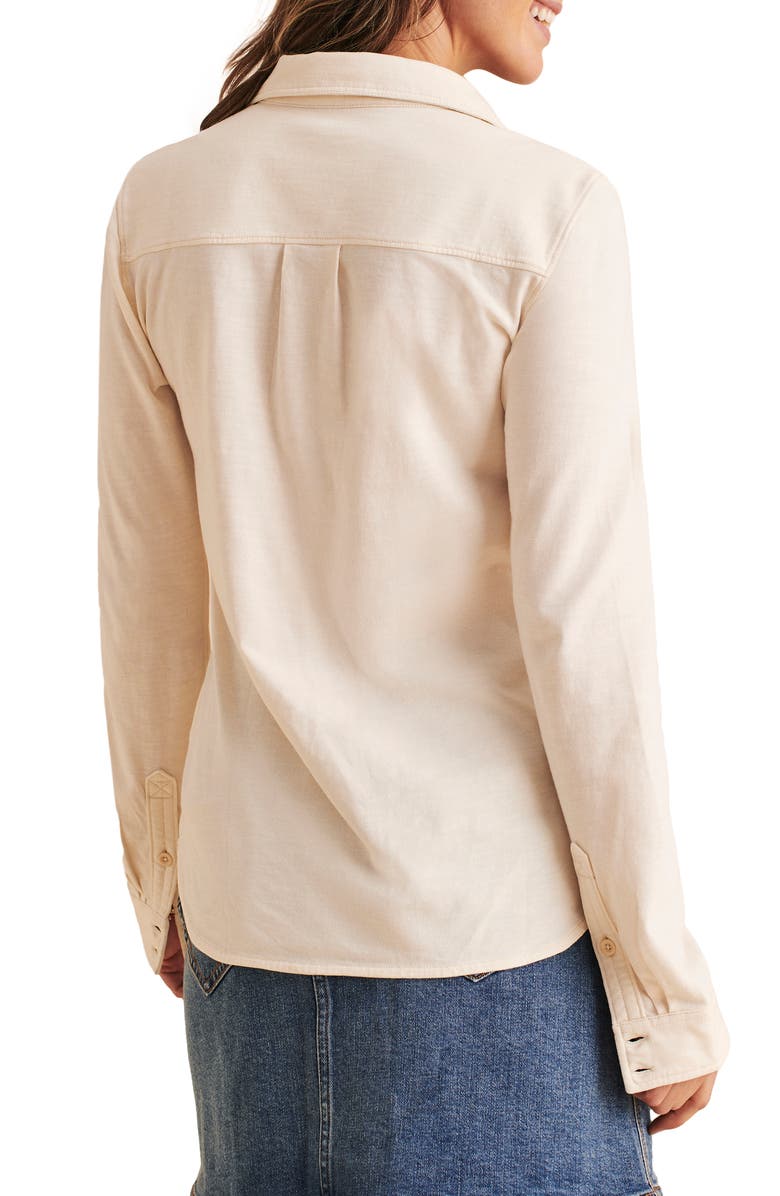 Faherty Brand Seasons Organic Cotton Knit Button-Up Shirt, Alternate, color,