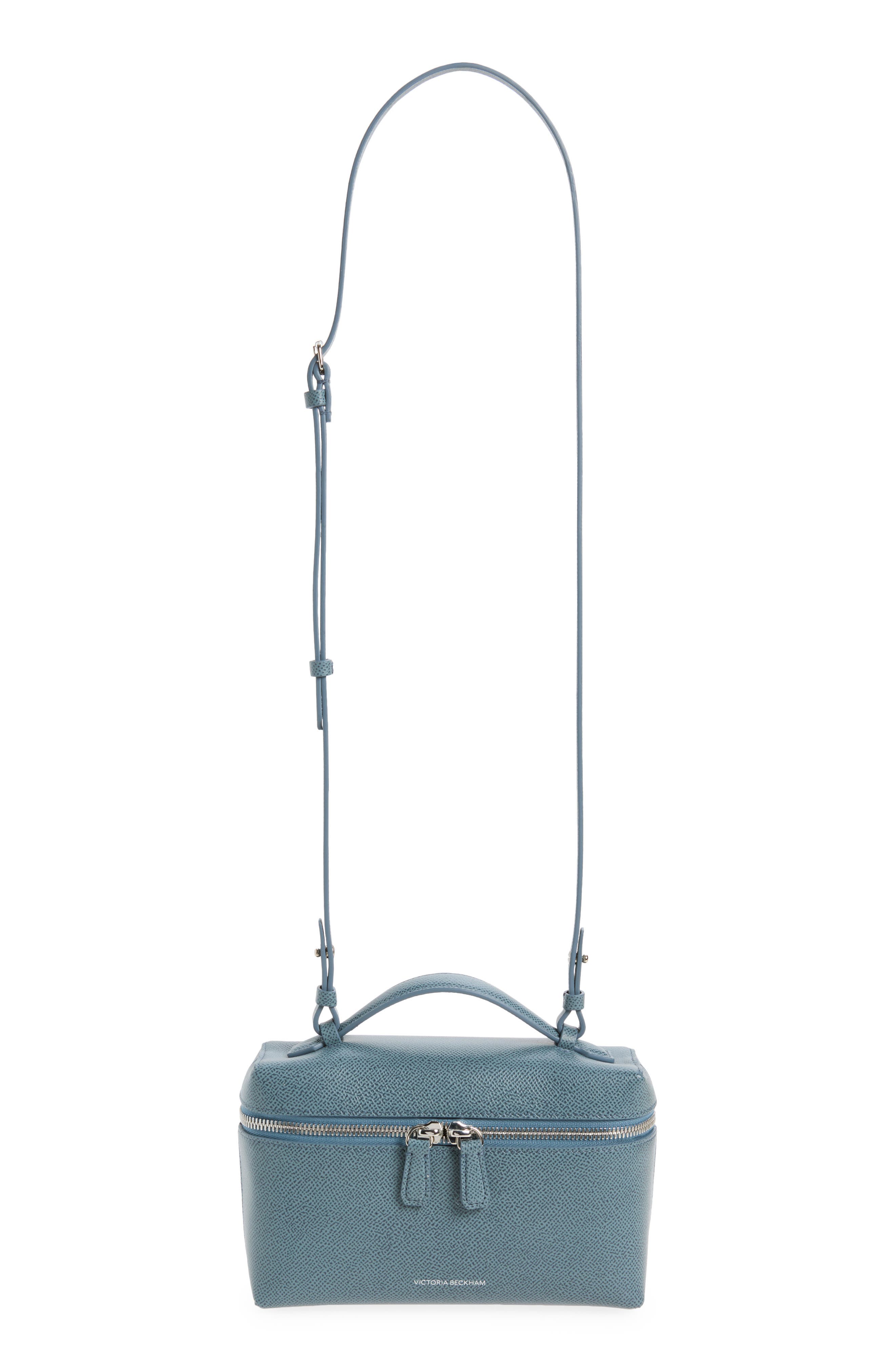 Dorian Leather Vanity Case Bag, Main, color, AGAVE BLUE
