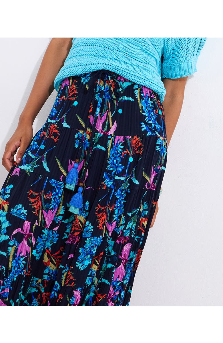Joe Browns Boho Tiered Maxi Skirt, Alternate, color, Floral Tropical