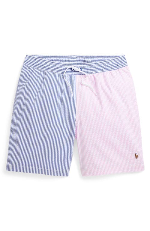 Polo Ralph Lauren Traveler Swim Trunk In Seersucker Multi