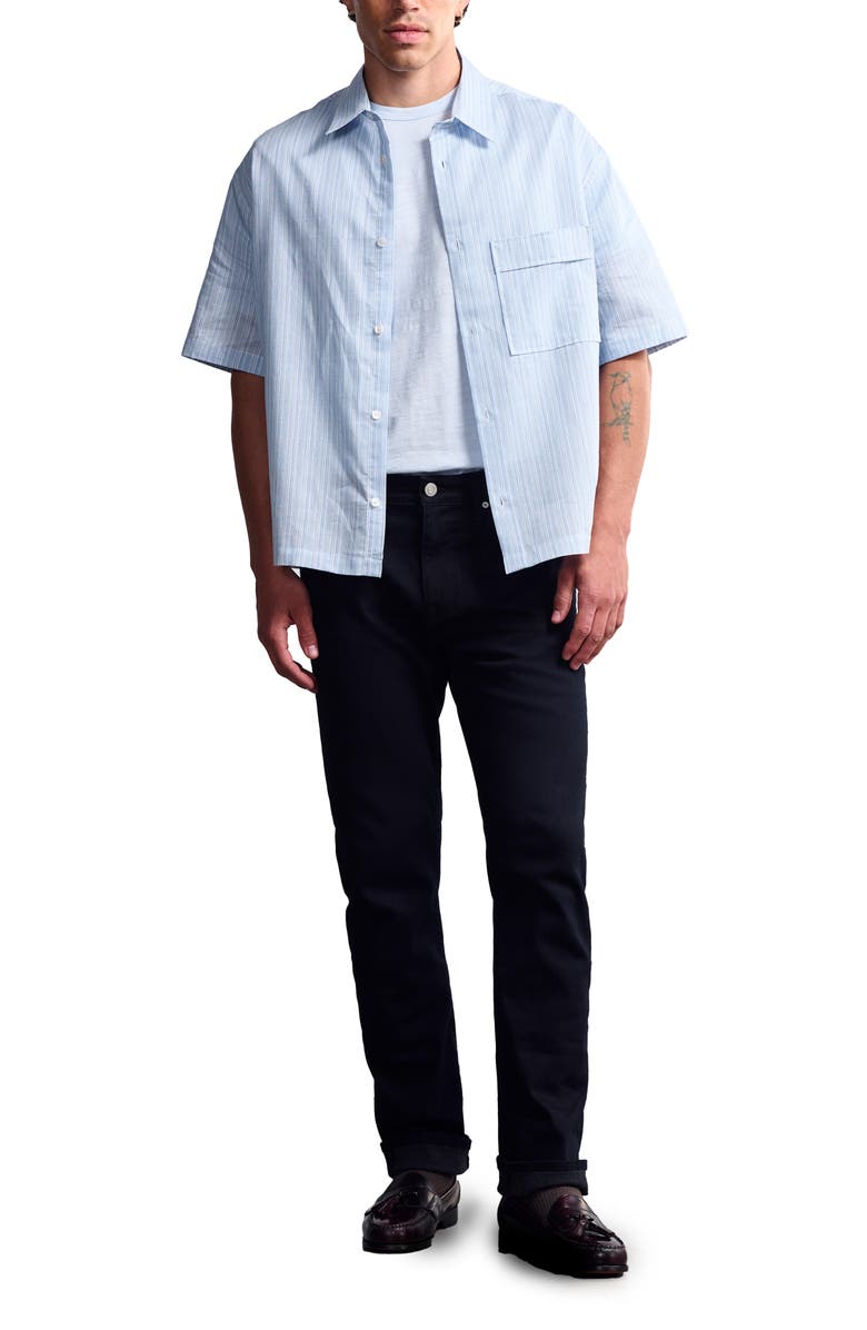 General Denim Works Bridge Straight Leg Jeans, Alternate, color, Blue Black Denim