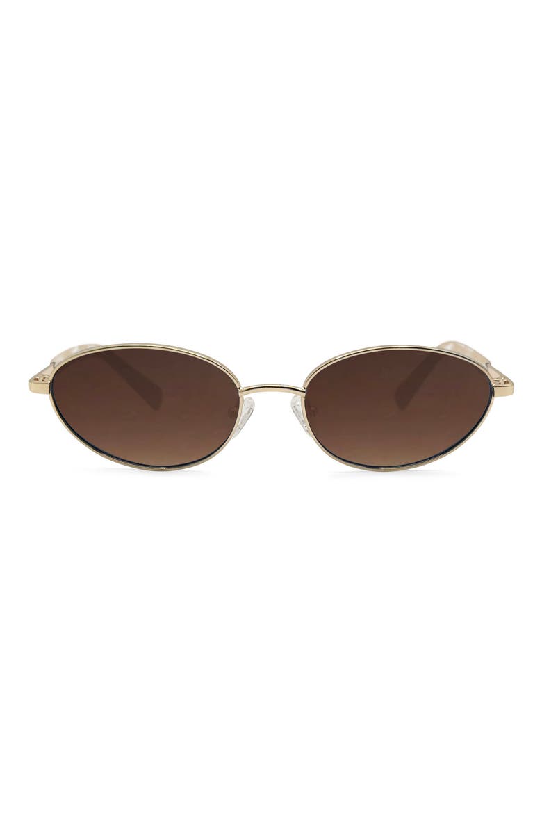Evangelyne 56mm Oval Sunglasses, Main, color, IVORY