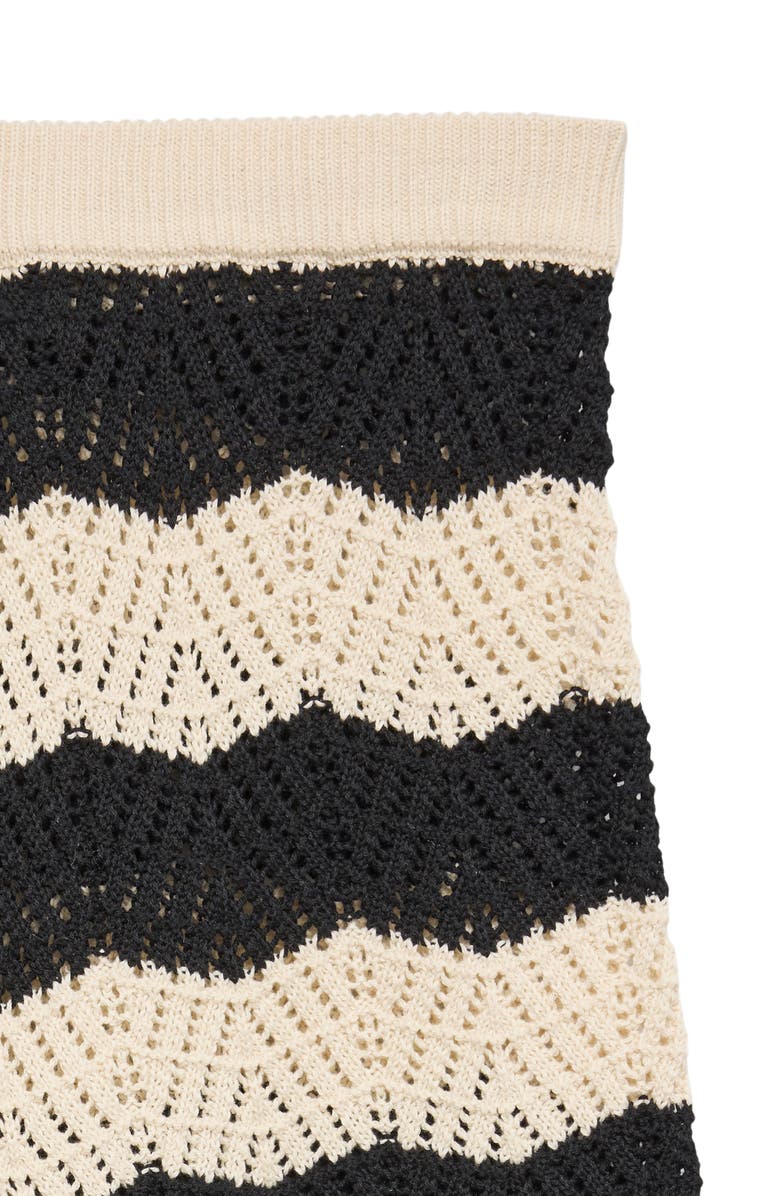 VERO MODA Golden Cove Cotton Knit Shorts, Alternate, color, Birch W. Black