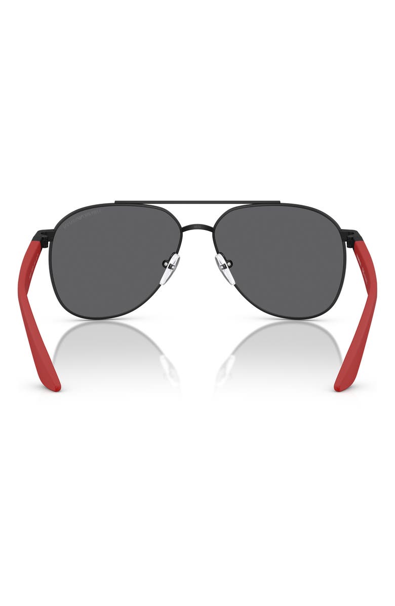 Emporio Armani Kids' 53mm Pilot Sunglasses, Alternate, color, Matte Black / Grey Polar