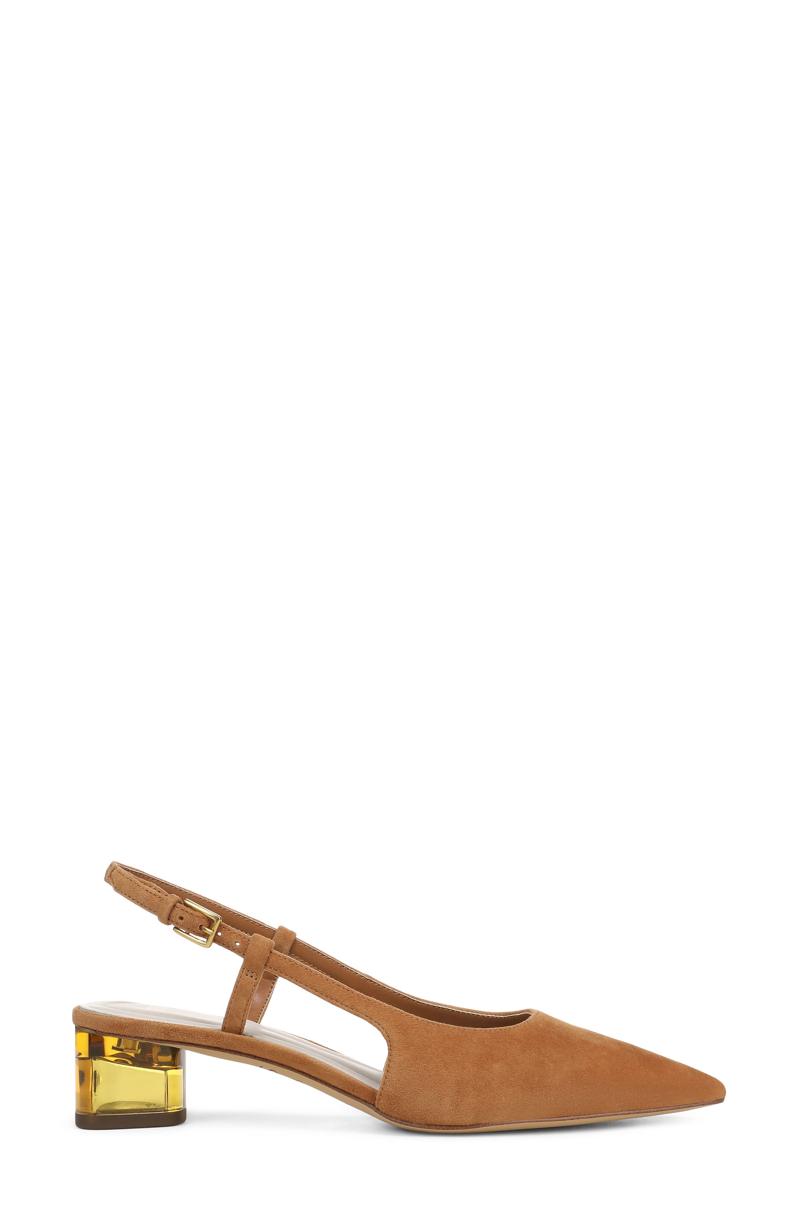Amelie Slingback Pointed Toe Pump, Alternate, color, SADDLE