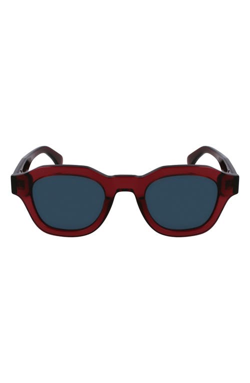 Paul Smith Lyford 48mm Small Modified Rectangular Sunglasses In Transparent Burgundy
