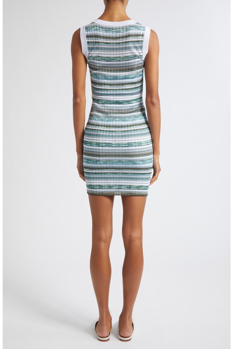 Sleeveless Space Dye Stripe Rib Mini Sweater Dress, Alternate, color, S72R4