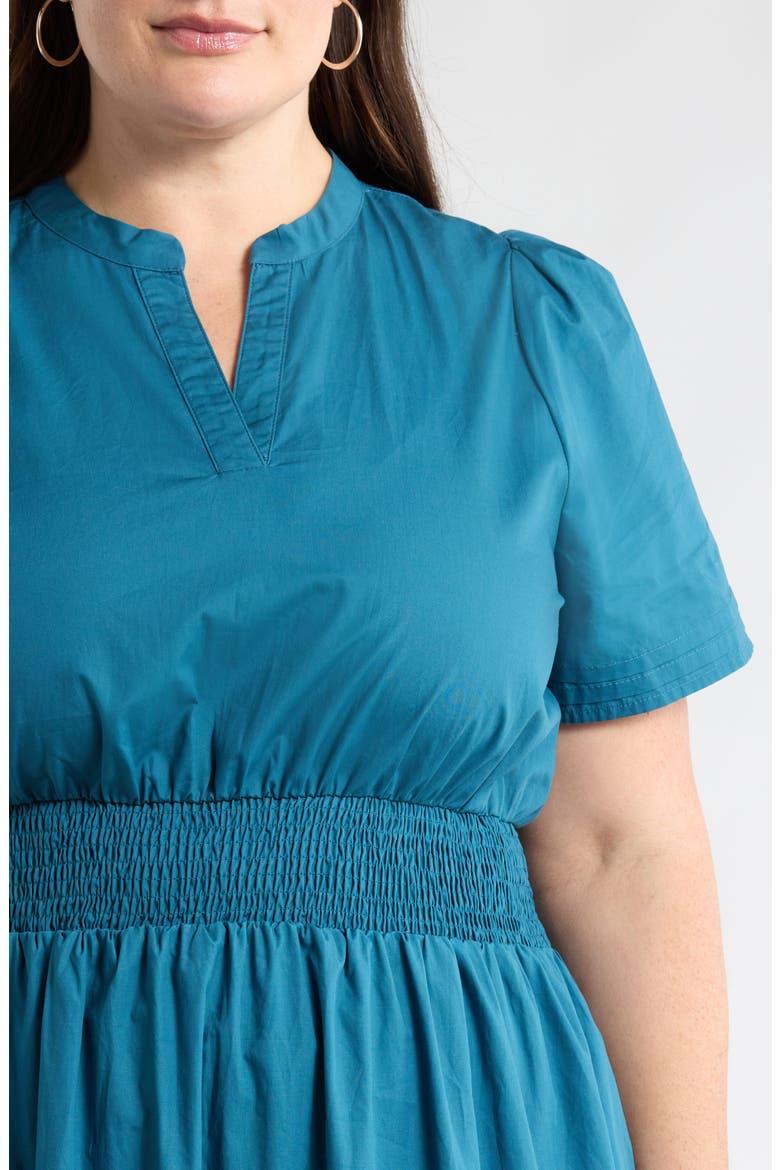 Belraj Cotton Poplin Maxi Dress, Alternate, color, TEAL