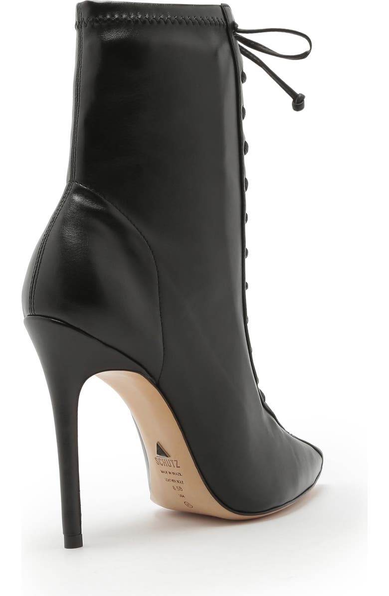 Schutz Tennie Pointed Toe Lace-Up Boot, Alternate, color,
