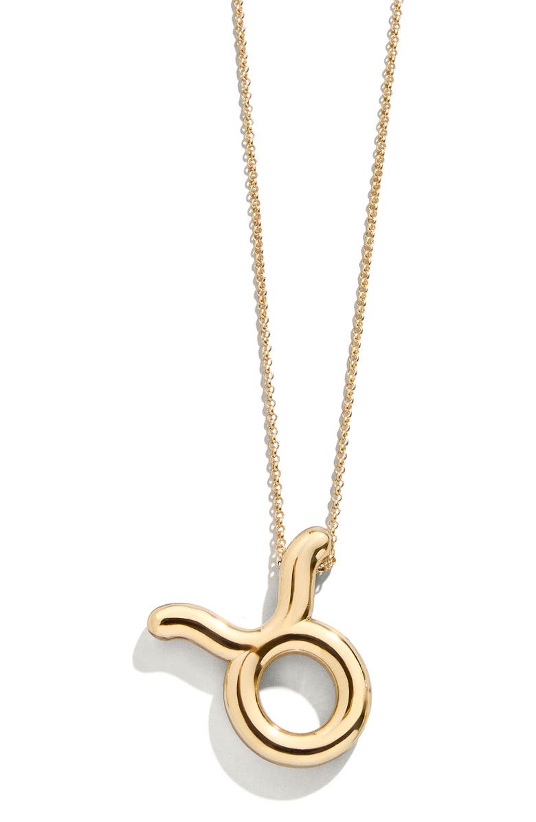 BaubleBar Zodiac Pendant Necklace, Main, color, Taurus