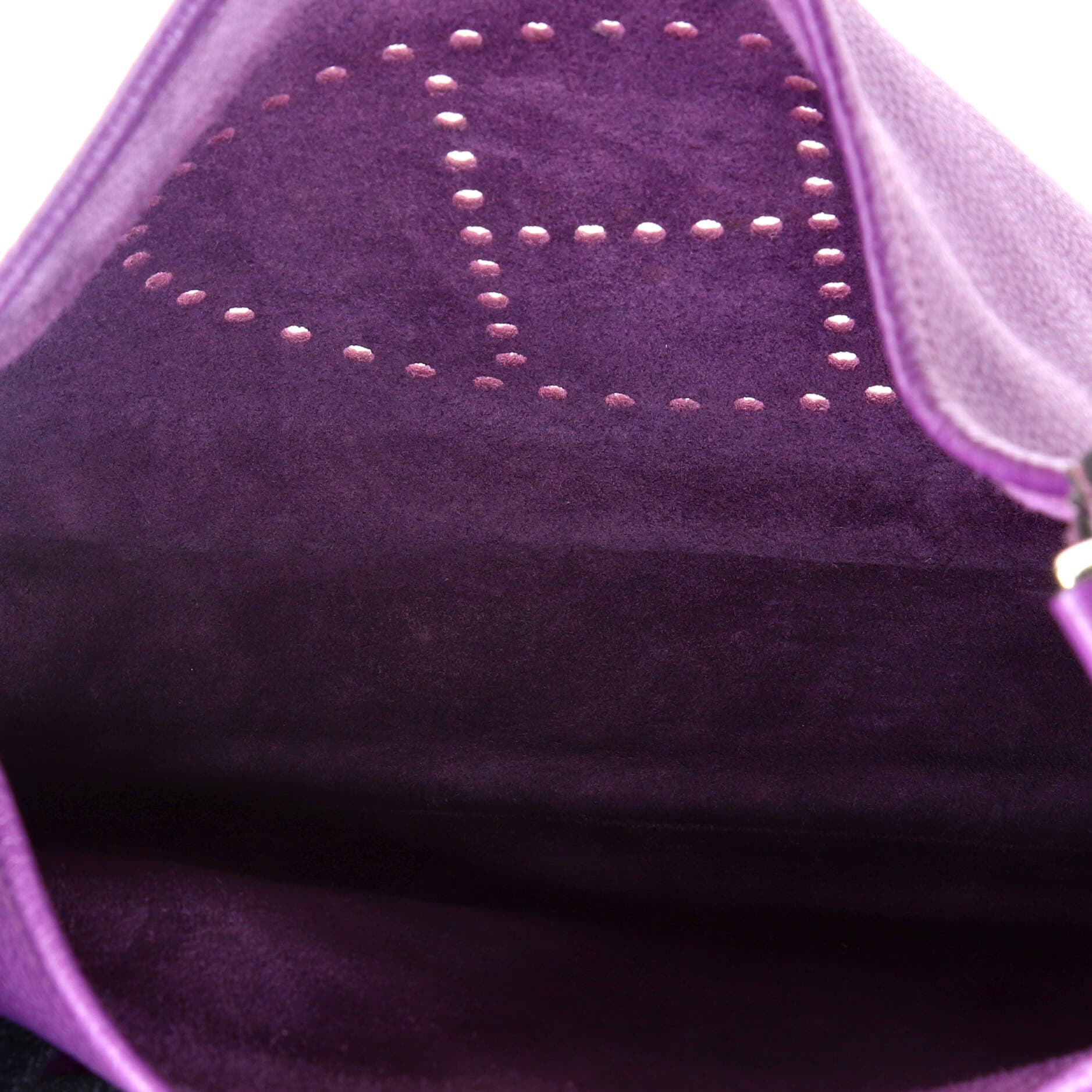 Pre-Owned Hermes Evelyne Bag Gen III Clemence GM, Alternate, color, Ultraviolet