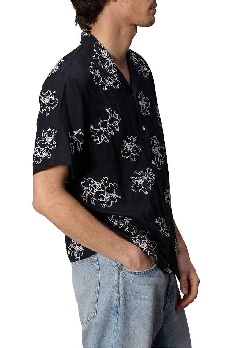rag & bone Avery Embroidered Camp Shirt, Alternate, color,
