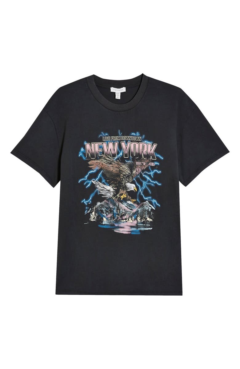 Topshop New York Graphic Tee, Alternate, color,