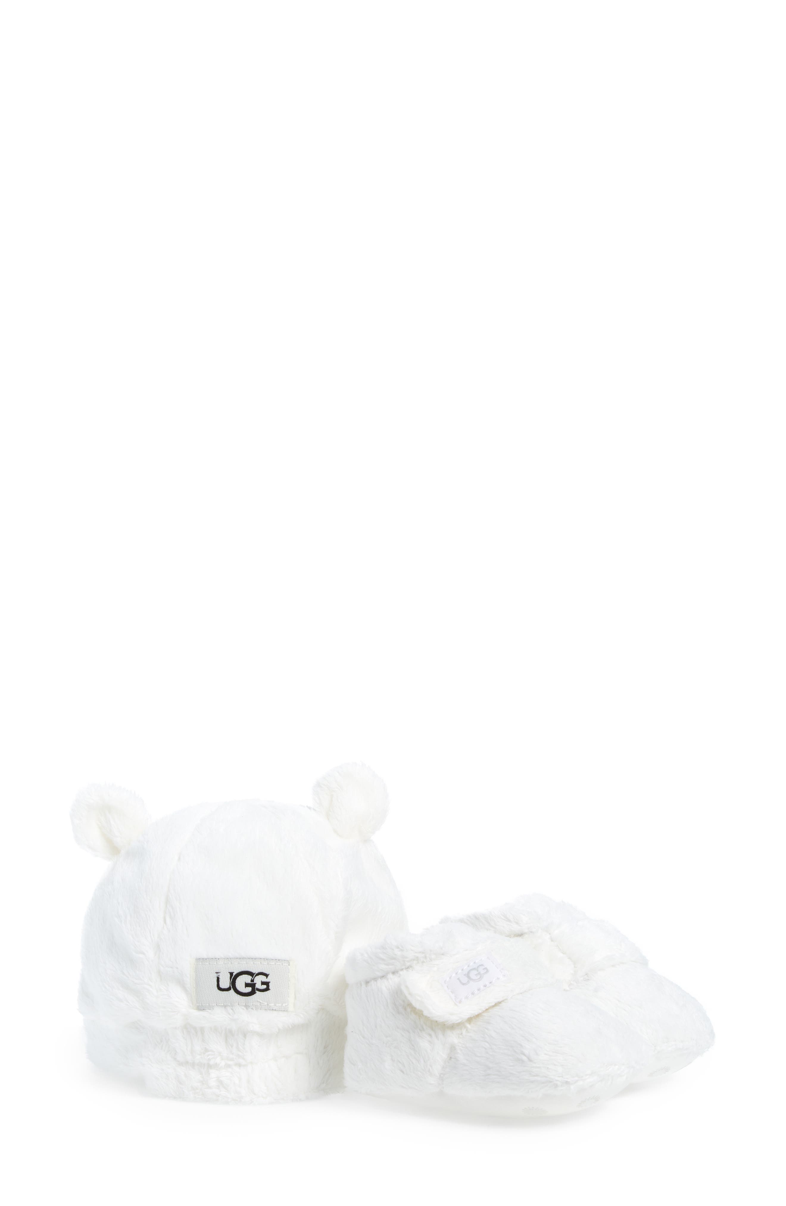UGG<sup>®</sup> Bixbee Faux Fur Beanie & Booties Set, Main, color, 