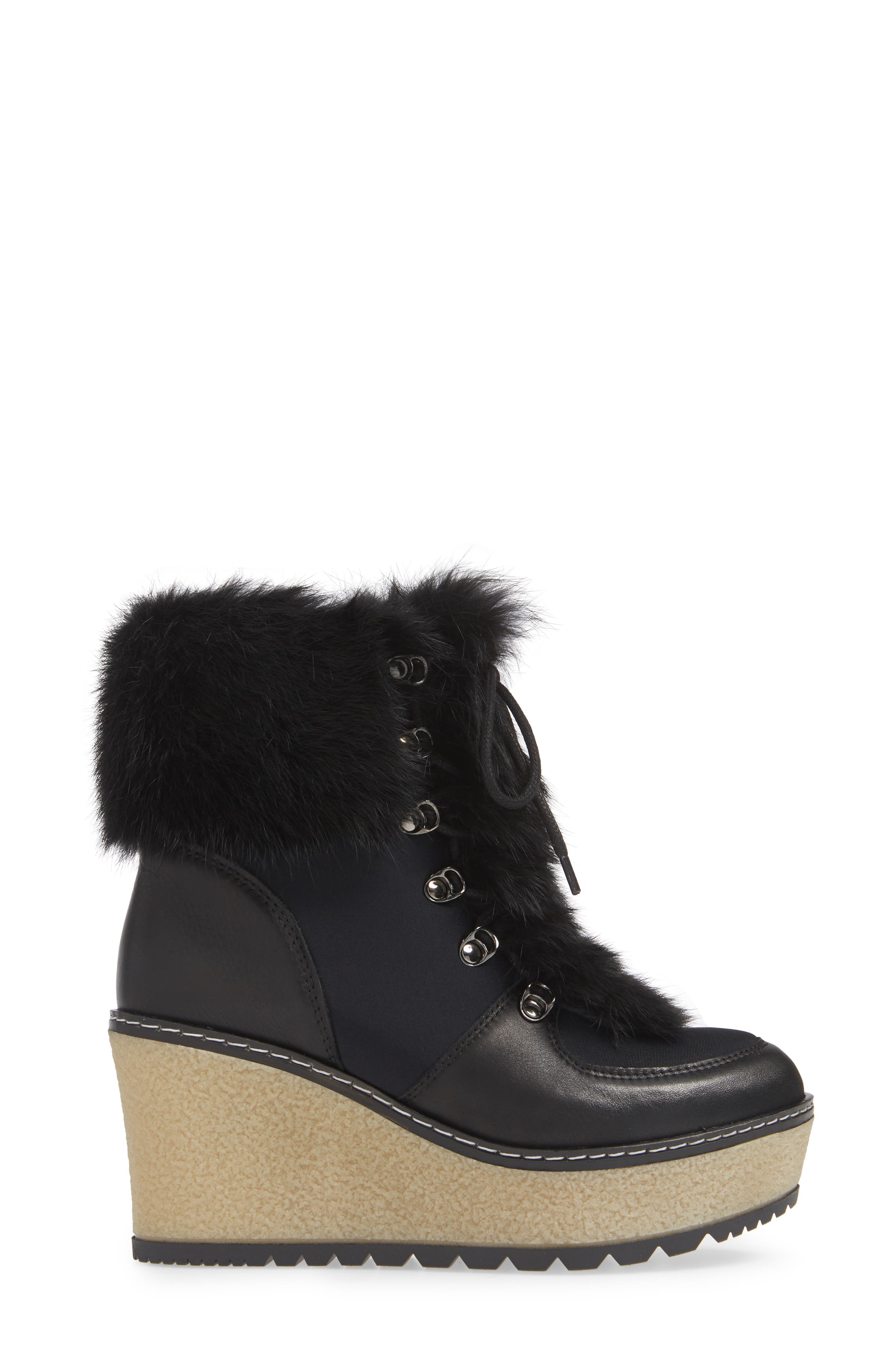 Rudsak Torres Waterproof Genuine Rabbit Fur Trim Boot, Alternate, color, 