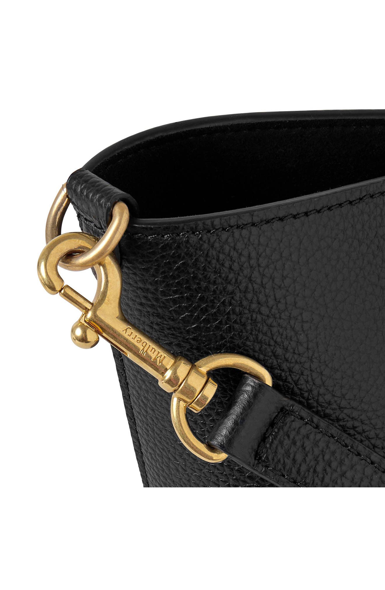 Mulberry Mini Bayswater Leather Tote, Alternate, color, Black