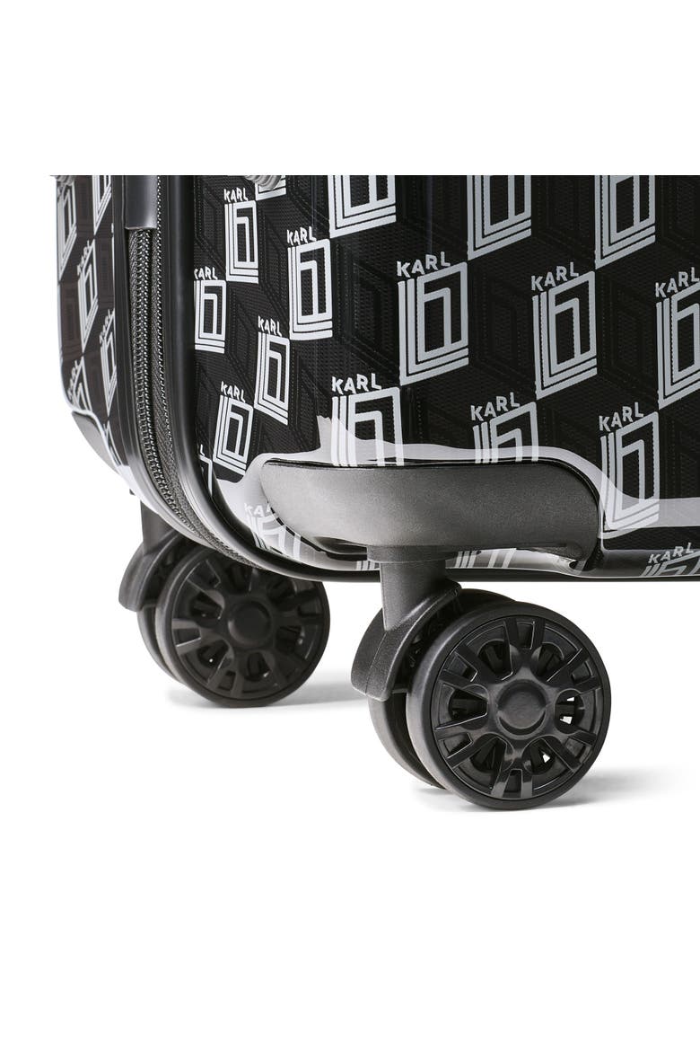 Bon Voyage Upright Suitcase, Alternate, color, Black/Grey