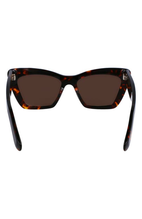 Ferragamo 55mm Butterfly Sunglasses In Dark Tortoise
