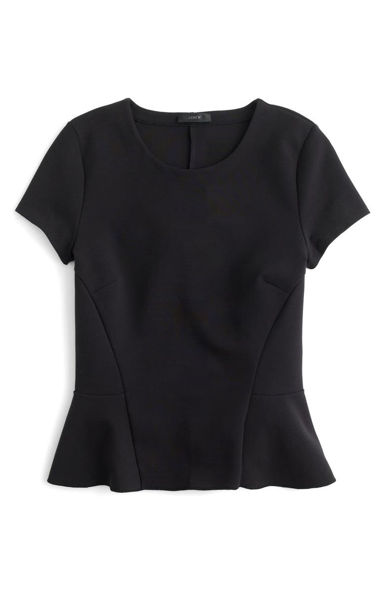 J.CREW FACTORY J.Crew Structured Peplum Top, Alternate, color,