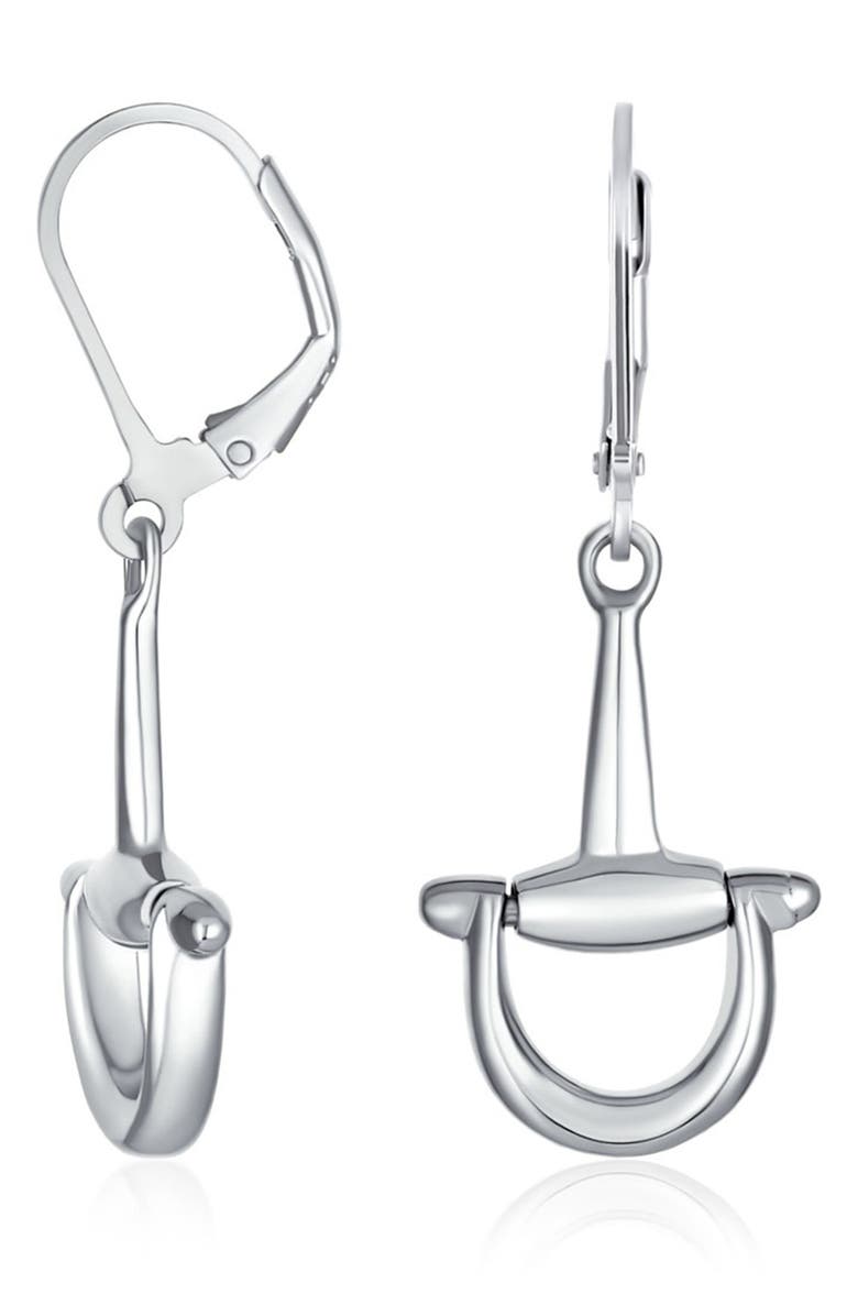 BLING JEWELRY Sterling Silver Equestian Bit Dangle Earrings, Alternate, color,