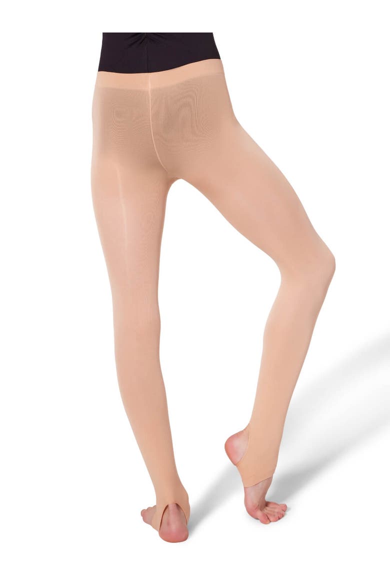Ultra Soft Self Knit Waistband Stirrup Tight, Alternate, color, dark beige