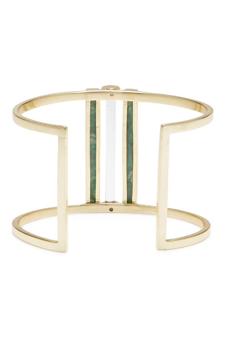 Large Cuff Bracelet, Alternate, color, GOLD/ CRYSTAL